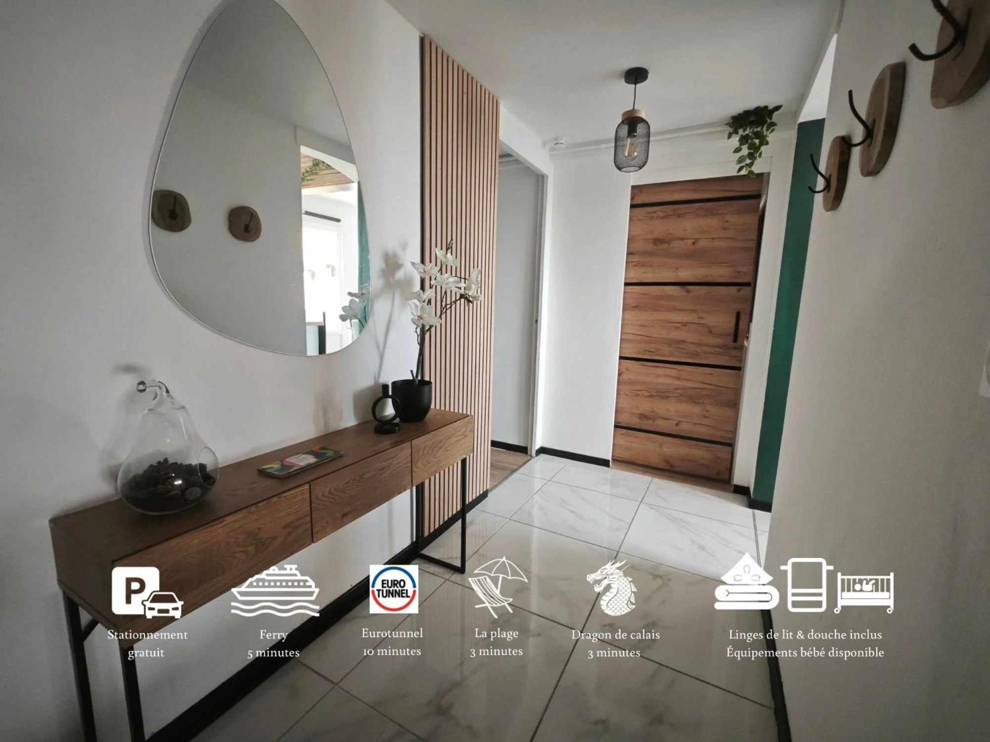 Calais Plage-Gare Appartement Elegant Tout Equipe ภายนอก รูปภาพ